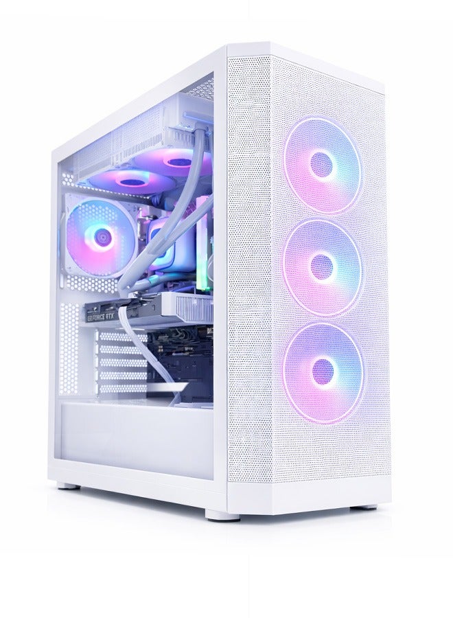 Curv Gaming PC - Intel Core i5-14400F | GeForce RTX 5060Ti 16GB GPU | 32GB DDR4 RAM-1TB NVMe SSD | 240mm Liquid Cooler-H610 MB-650W 80+ PSU | WiFi-Bluetooth-Windows 11 Pro | Game Sekret Desktop Computer | 1 Year Warranty